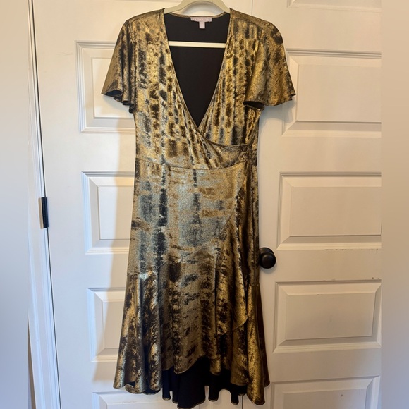 Chelsea28 Gold and Black High Low Dress - Picture 2 of 6